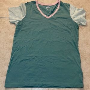 Lands’ End Teal V neck shirt